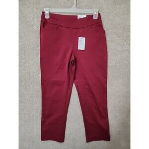 Croft Barrow Effortless Stretch Pants Womens 6 Petite Short Rose Pull On NEW